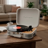 thumbnail of Tocadiscos Bluetooth Vc600 Prixton Reproductor Y Convertidor De Vinilos - Crema