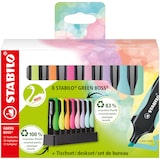 thumbnail of STABILO Set de bureau de 8 surligneurs GREEN BOSS. Pointe biseautée. Encre à base d'eau. Assortis Pastel