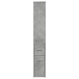 thumbnail of vidaXL Badschrank Schmal mit Rollen Betongrau Holzwerkstoff