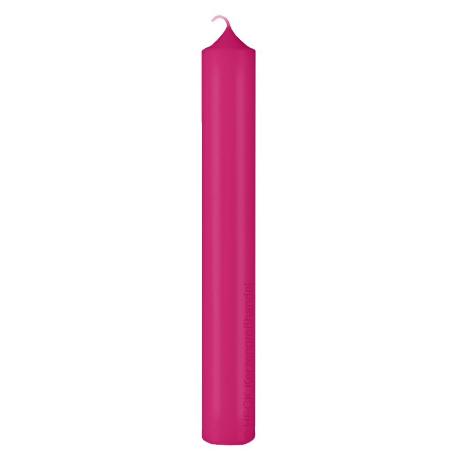 lange schlanke Altarkerzen Fuchsia Pink 200 x Ø 40 mm, 4 Stück
