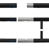 thumbnail of ECD Germany Französischer Balkon 90x225 cm Schwarz matt | 16 Füllstäbe, Stahl pulverbeschichtet, Balkongeländer Fenstergitter