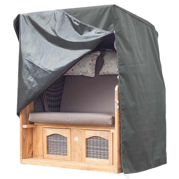 deVries Strandkorb Schutzhaube Premium - Größe XL - dunkelgrau