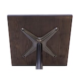 thumbnail of Set Bistrotisch 2x Esszimmerstuhl HWC-H10d, Stuhl Tisch Küchenstuhl Gastronomie MVG ~ schwarz-braun, Tisch dunkelbraun