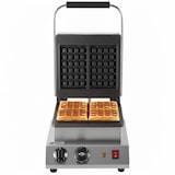 thumbnail of WORLDMAI elektrisches Waffeleisen für zwei rechteckige Waffeln für die Gastronomie. INOX-Waffelmaschine mit Antihaftbeschichtung.