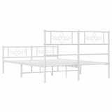 thumbnail of vidaXL Bedframe met hoofd- en voeteneinde metaal wit 140x200 cm