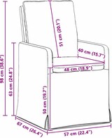 thumbnail of vidaXL Esszimmerstühle 2 pcs Hellgrau 57 x 67 x 98 cm Leinen