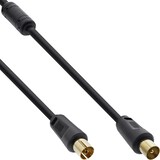 thumbnail of InLine® Antennenkabel Premium, 2x geschirmt, mit Filter, >85dB, schwarz, 5m