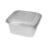 thumbnail of MONOUSO - Transparente Dose mit Klappdeckel Viereckig PET 1000ml (100 Stück)