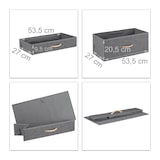 thumbnail of Relaxdays Schubladenschrank mit Rollen, 5 Stoff Schubladen, Deko Stoffschrank, Holzoptik, HBT 96,5 x 58 x 30 cm, grau