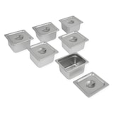 thumbnail of VERTES Scaldavivande a Bagnomaria Elettrico Professionale(1500 W, 6 x Contenitori 1/6GN, 6 x 1,6 L con Coperchio, Rubinetto di Scarico, Acciaio Inox)