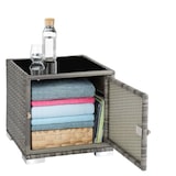 thumbnail of tectake Wicker ligbedden Nautica set van 2 verstelbaar met beschermhoes grijs 184x60x21 cm tuin