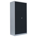 thumbnail of Spind Mehrzweckschrank Kleiderschrank mit Flügeltüren 1950 x 925 x 422 mm lichtgrau/anthrazit