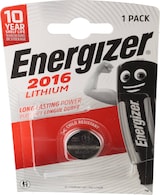 thumbnail of Energizer Batterie Lithium, Knopfzelle, CR2016, 3V Electronics, Retail Blister (1-Pack)