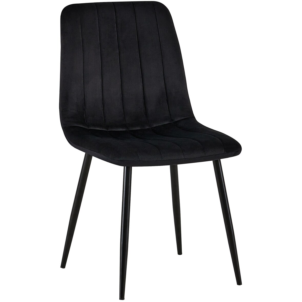 CHEFGASTRO Esszimmerstuhl SAN ANTONIO Samt HxBxT 88x45x53cm Schwarz Küchenstuhl