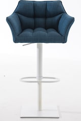 thumbnail of 2er Set Barhocker Damaso Stoffbezug weiß/blau