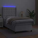 thumbnail of vidaXL Boxspringbett mit Matratze & LED Weiß 80x200 cm Kunstleder