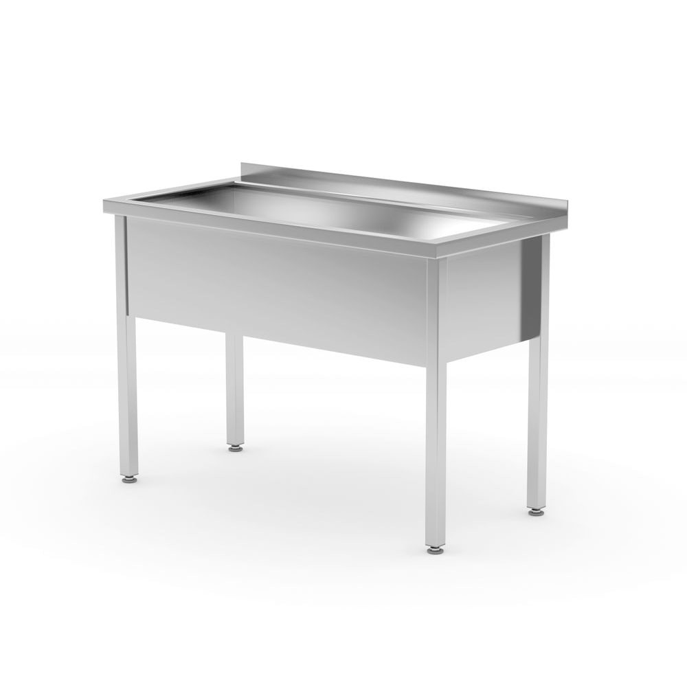 Hendi Einzelspültisch Profi Line aus Edelstahl 800x600x850mm