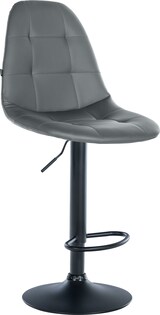 thumbnail of Sgabello da bar Elmore in similpelle grigio/Metallo nero opaco