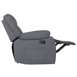 thumbnail of Fernsehsessel HWC-J57, XXL Relaxsessel TV-Liegesessel Nosagfederung Wildleder-Optik Stoff/Textil bis 200kg ~ graublau