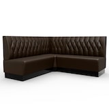 thumbnail of Gastro Eckbank Amsterdam | 64x64 cm | Kunstleder Braun | Diamant Steppung