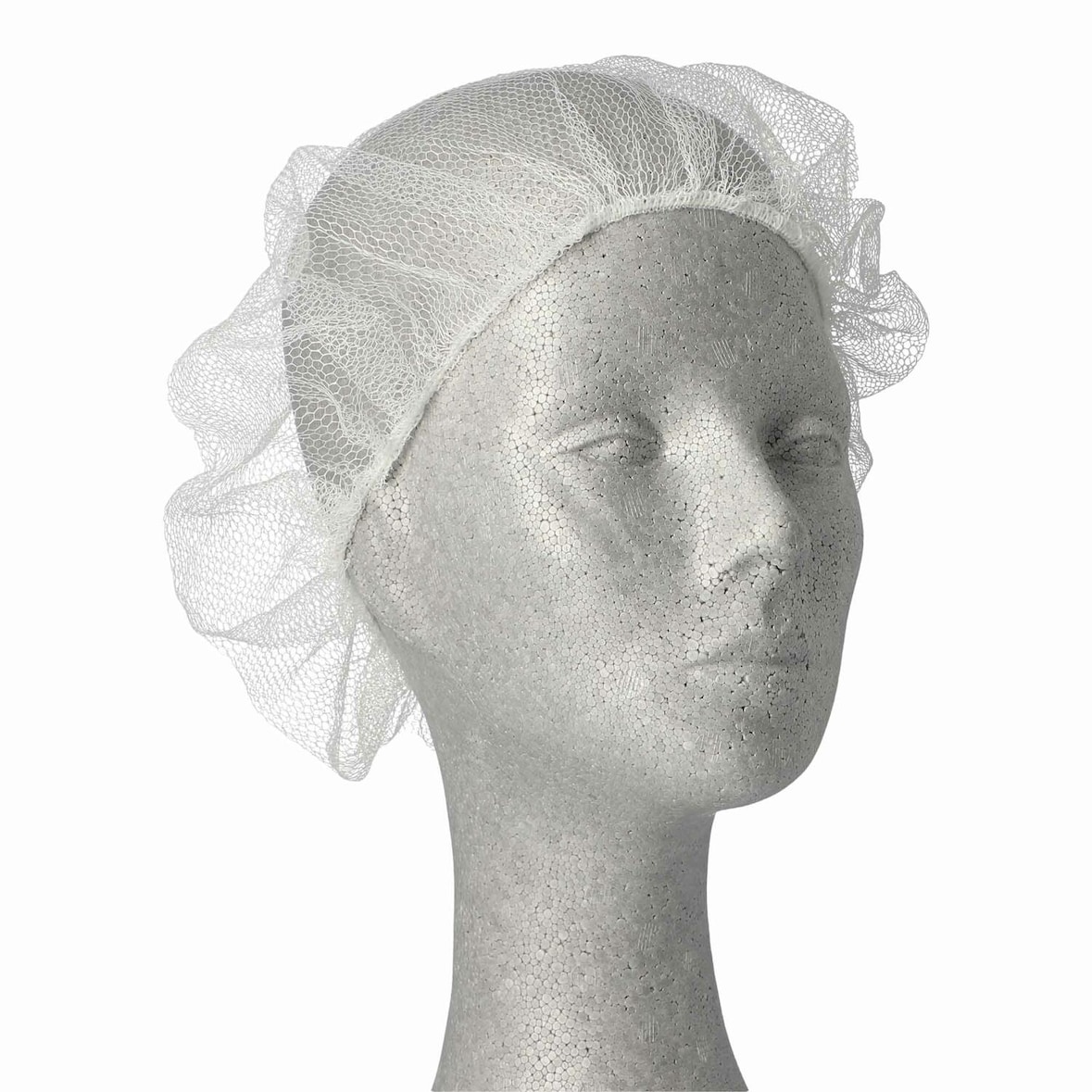 200x Haarnetze Kopfhauben dezente Haarfixierung aus Nylon Ø 55-62 cm weiss