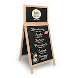 thumbnail of Securit® Stoepbord "Duplo-Top" - Beuk - Gelakt rubberhout - 55x120cm