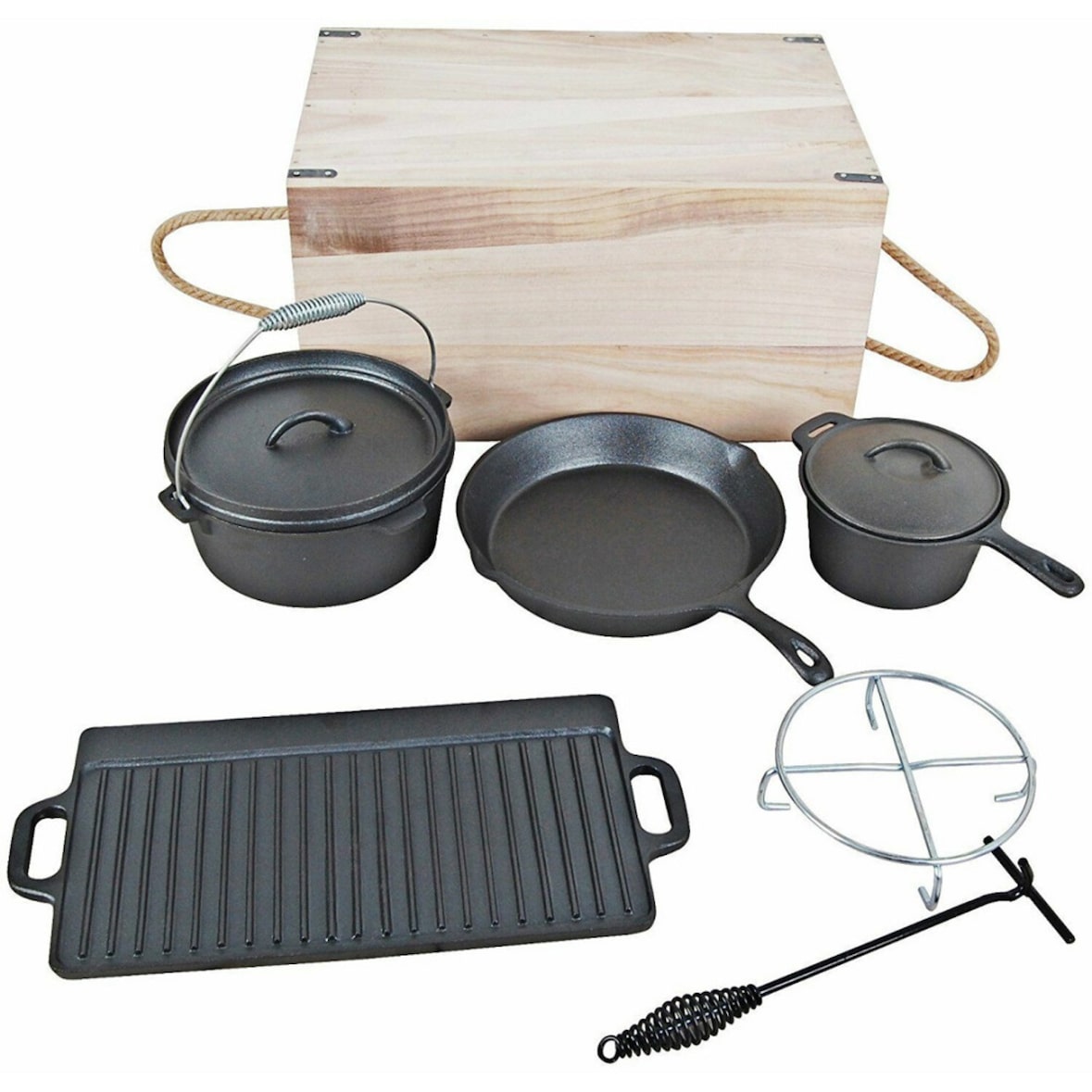 El Fuego Dutch Oven 7 tlg. Set Ay 466 Pfanne Schmortopf