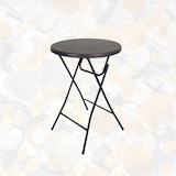 thumbnail of BRASQ Statafel Zwart ø80 x 110 cm - Bartafel - Vouwtafel - Inklapbaar van kunststof en metaal voor binnen en buiten