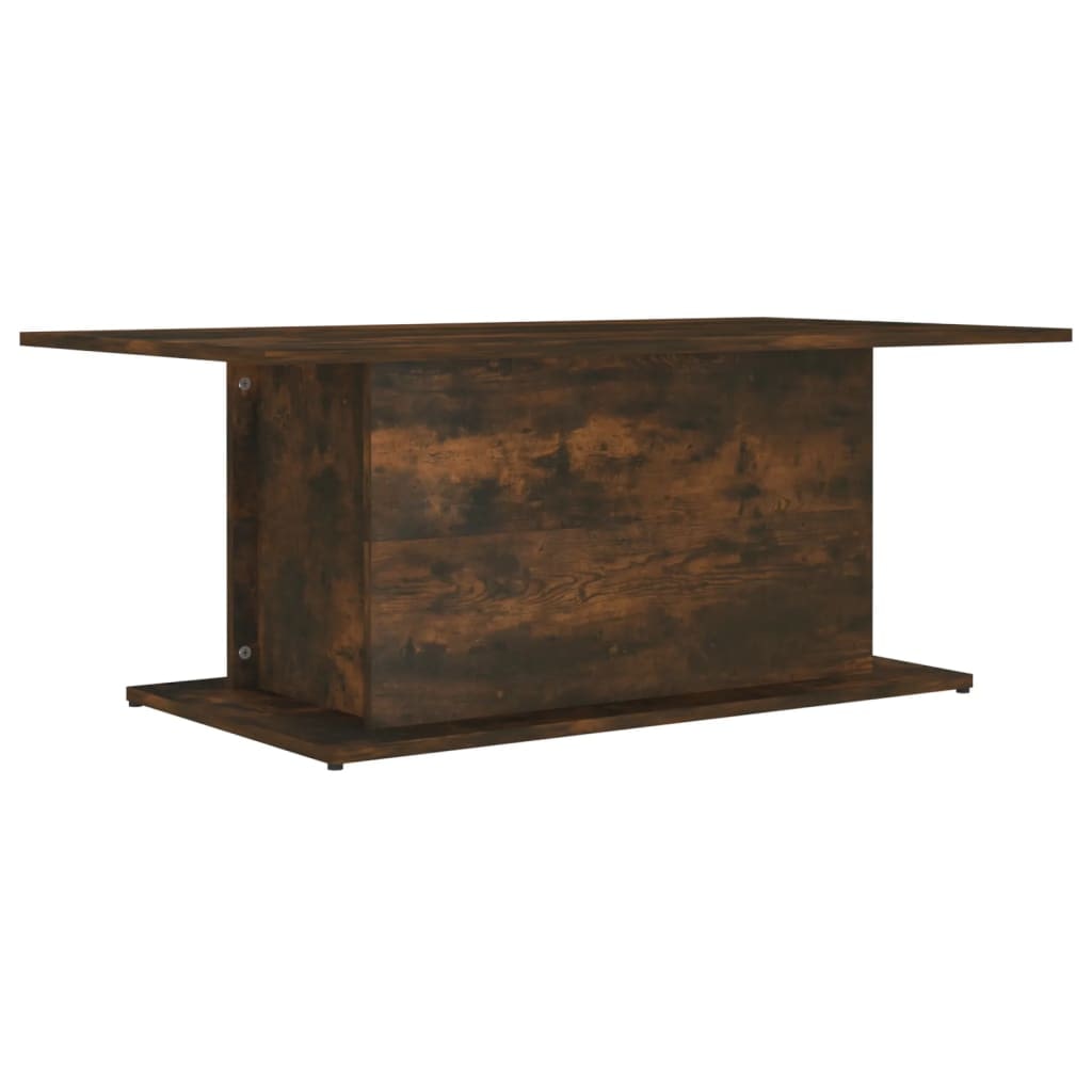 Table basse Chêne fumé 102x55,5x40 cm Bois d'ingénierie Modèle Céleste Royale