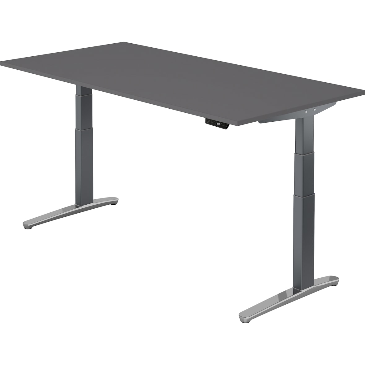bümö elektrisch höhenverstellbarer Schreibtisch 200x100 cm mit Memory-Steuerung - Design Schreibtisch höhenverstellbar elektrisch, elektrischer