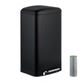 thumbnail of Relaxdays Mülleimer Küche, 30 L, Fingerabdruckschutz, entnehmbarer Inneneimer, Müllbeutel, Edelstahl Treteimer, schwarz