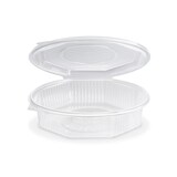 thumbnail of 25x Menüschalen achteckig Achteckbecher klar mit Deckel ungeteilt PP