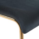 thumbnail of CHEFGASTRO Barhocker MAUI Samt 4-Fuﬂ Gold HxBxT 100x43x48cm Samt Schwarz Barstuhl