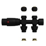 thumbnail of Belvit Design Heizkörperventil Thermostat Schwarz matt für Wand- und Bodenanschluss 1/2" PEX 16 x 2mm Konus M30