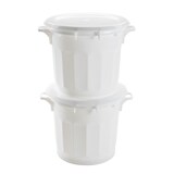 thumbnail of GILAC Couvercle plat pour conteneur rond HACCP 75 L et baquet 50 L - 75 L - Blanc G616421