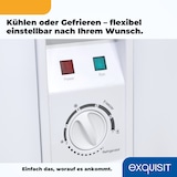 thumbnail of Exquisit Gefriertruhe, Kombigerät, 2-in-1, 99 Liter, Tiefkühltruhe, Kühlen, 4-Sterne-Gefrieren, Gefrierkorb, GT100-050E weiss