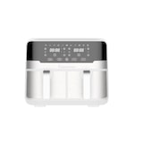 thumbnail of Freidora Sin Aceite Doble Blanca 9 L y 2400 W Pantalla LED Táctil Cesta Antiadherente Freidora de Aire 11 Funciones en 1 MasterPRO Rocket Duo 900