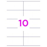thumbnail of 1000 étiquettes blanches, format 105 x 57 mm (100 feuilles / cdt)