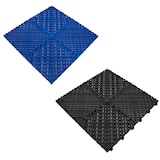 thumbnail of Geventileerde Kliktegels 6m x 6m voor Garage en Werkplaatsen, Antislip - 120 Zwart en 120 Blauw