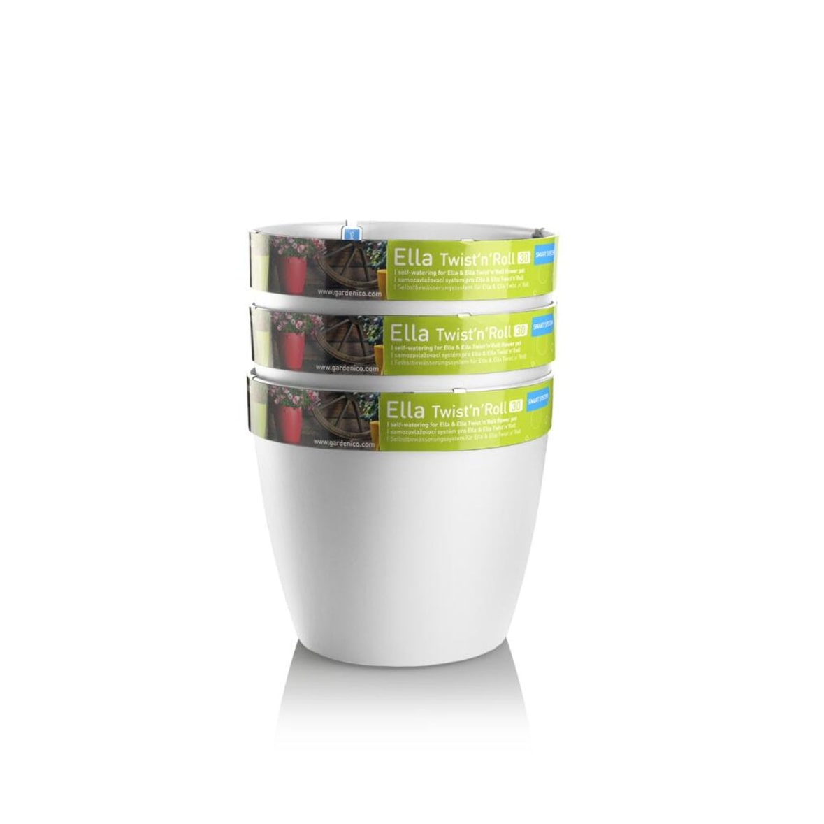 8x Übertopf Ella Rollen Blumenkübel Pflanzenbox Kräutergefäß Garten Dekoration