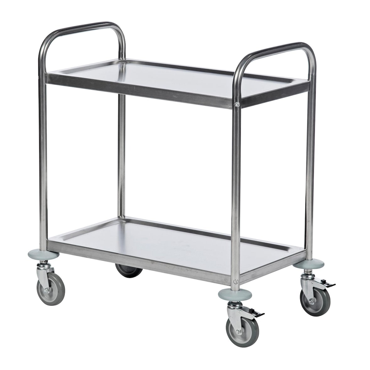Rollcart Tischwagen, Edelstahl, 2 Etagen 62-3200, Ladefläche: 685x380mm, Tragkraft 100 kg