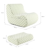 thumbnail of COSTWAY Sitzsack mit Hocker, Sitzsack für Erwachsene mit hochelastischem Schaumstoff und Teddy-Samtbezug