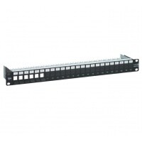 METZ CONNECT Modul Modulträger 19" 1HE 24 Port schwarz, leer, geschirmt