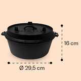 thumbnail of Guernsey Premium Dutch Oven 6.0 BBQ-Topf Gusseisen Größe M / 6 qt Schwarz