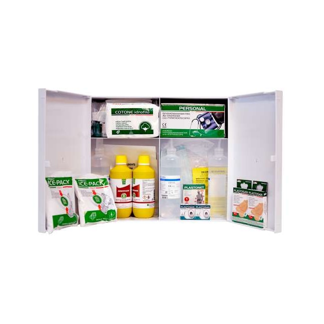 PVS Armadietto di pronto soccorso 102/P in plastica 45x37,5x13 cm 44 unità BIANCO