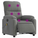 thumbnail of vidaXL Massagesessel Elektrisch Dunkelgrau Mikrofasergewebe