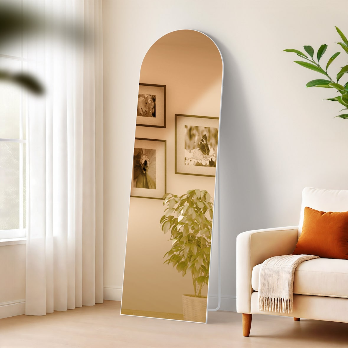 Rétroviseur Moline Blanc mat/160x50 cm