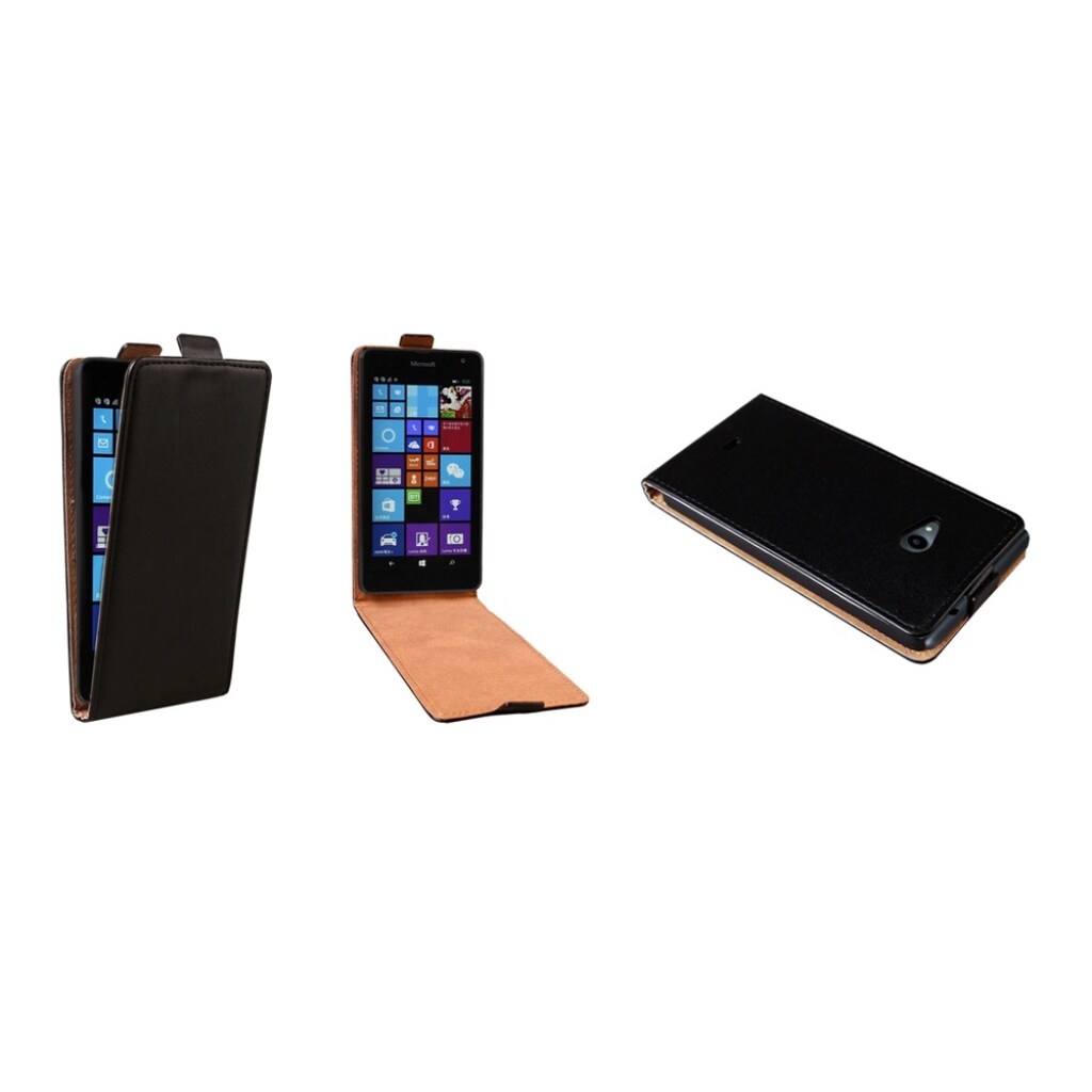 Flip Case für Microsoft / Nokia Lumia 535 schwarz ultra slim