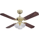 thumbnail of Westinghouse Princess Trio Deckenventilator  (Ø x H) 105 cm x 43 cm Flügelfarbe: Eiche mit Rattan, M