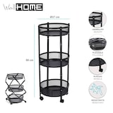 thumbnail of WellHome - Carrello da cucina pieghevole con ruote Ø37x88cm